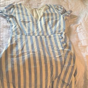 Blue and white stripe dress - JCrew